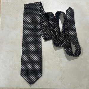 Clericci Elegant Black and Gray Patterned Tie